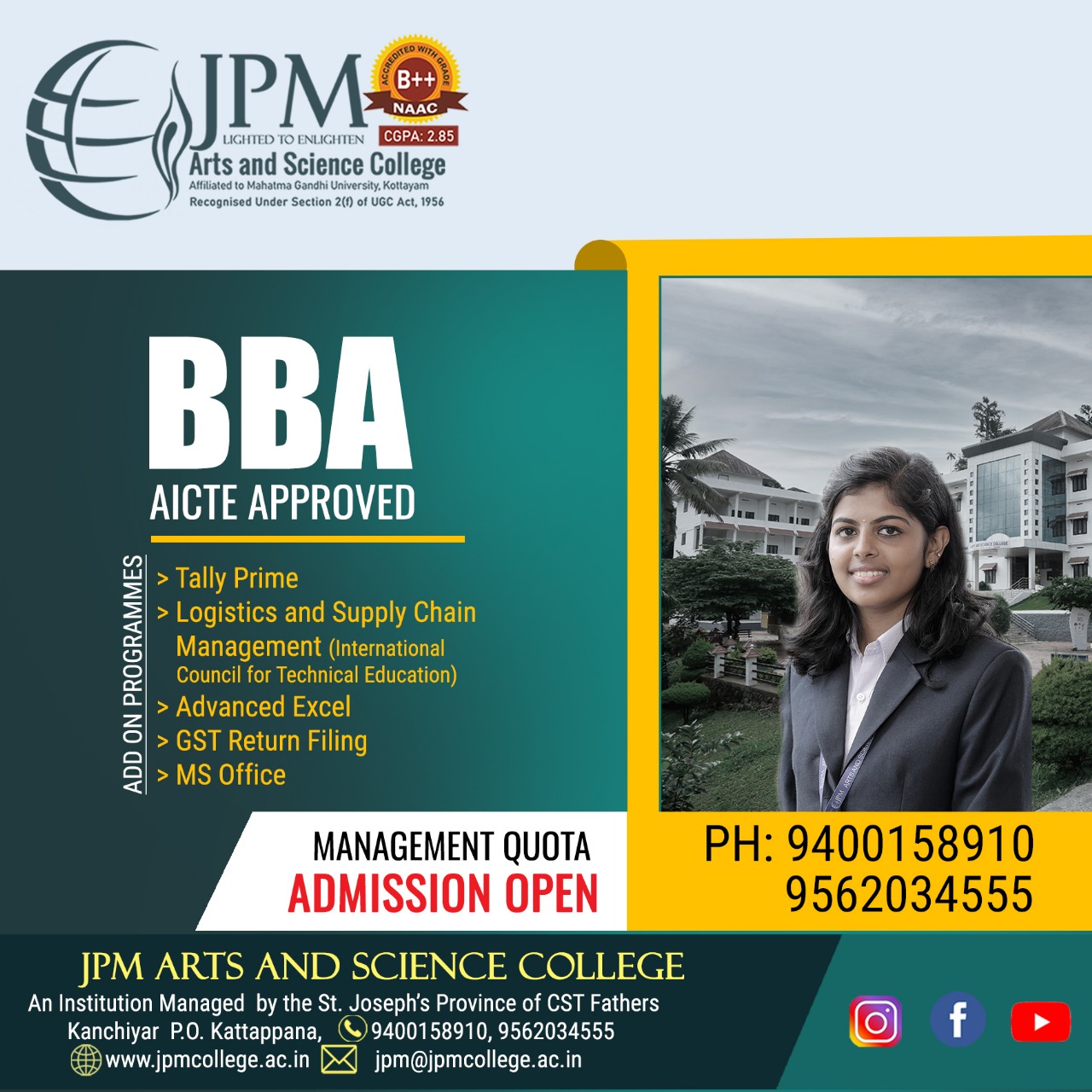Management Quota Admission Continues